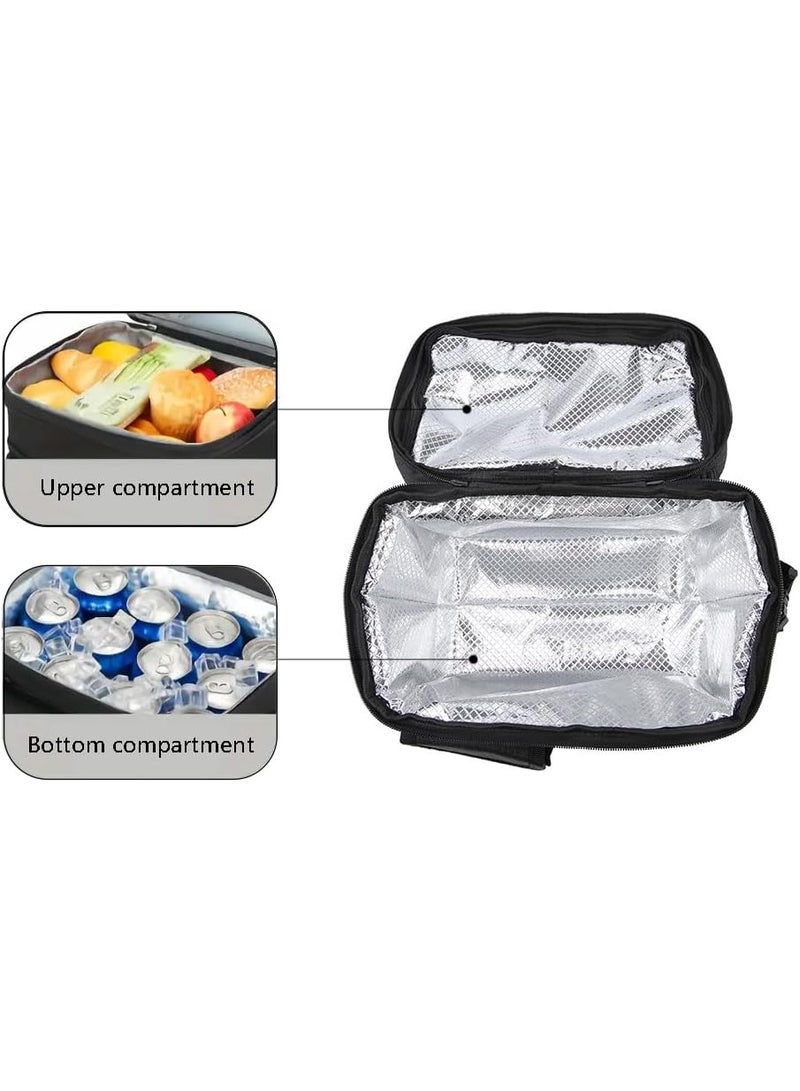 PTTIMFFM Insulated Cooler Lunch Bag with Reusable Stainless Steel Cutlery Set, Waterproof Picnic & Travel Bag and 1 Tableware Set Combo - Image 3